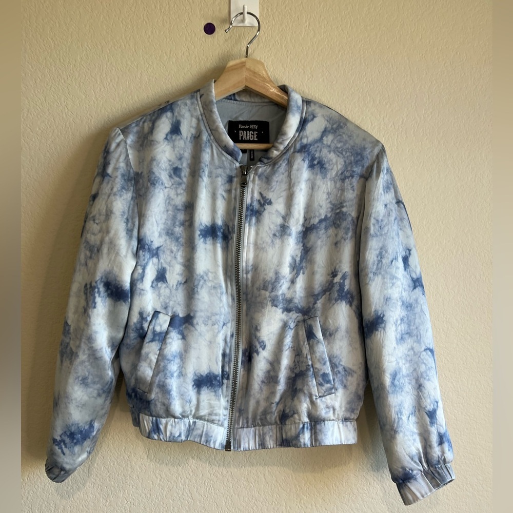 Paige Rosie‎ Hw X Kimi Forever & Ever Tie-dye Silk bomber jacket S